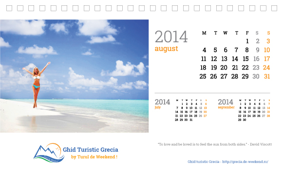 Calendar 2014 August