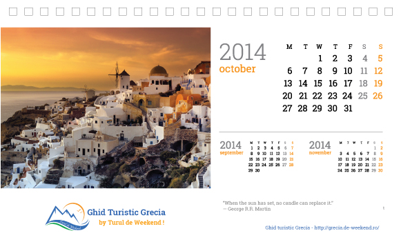 Calendar 2014 Octombrie