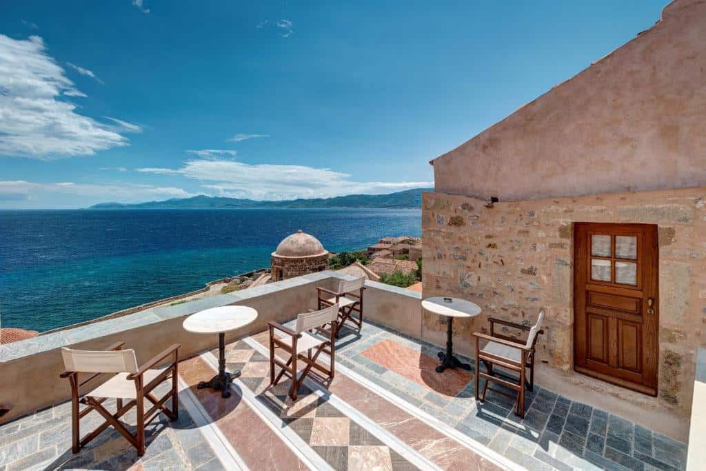 Malvasia Traditional Hotel stone rooms in Monemvasia